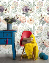Roses and Peonies Wallpaper